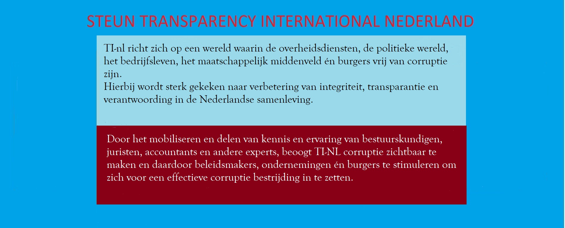 Steun Onderneem en steun de strijd tegen corruptie!. Kom Steun Onderneem en steun de strijd tegen corruptie!. Kom