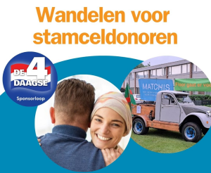 Logo 4Daagse van Nijmegen wandelen voor stamceldonoren